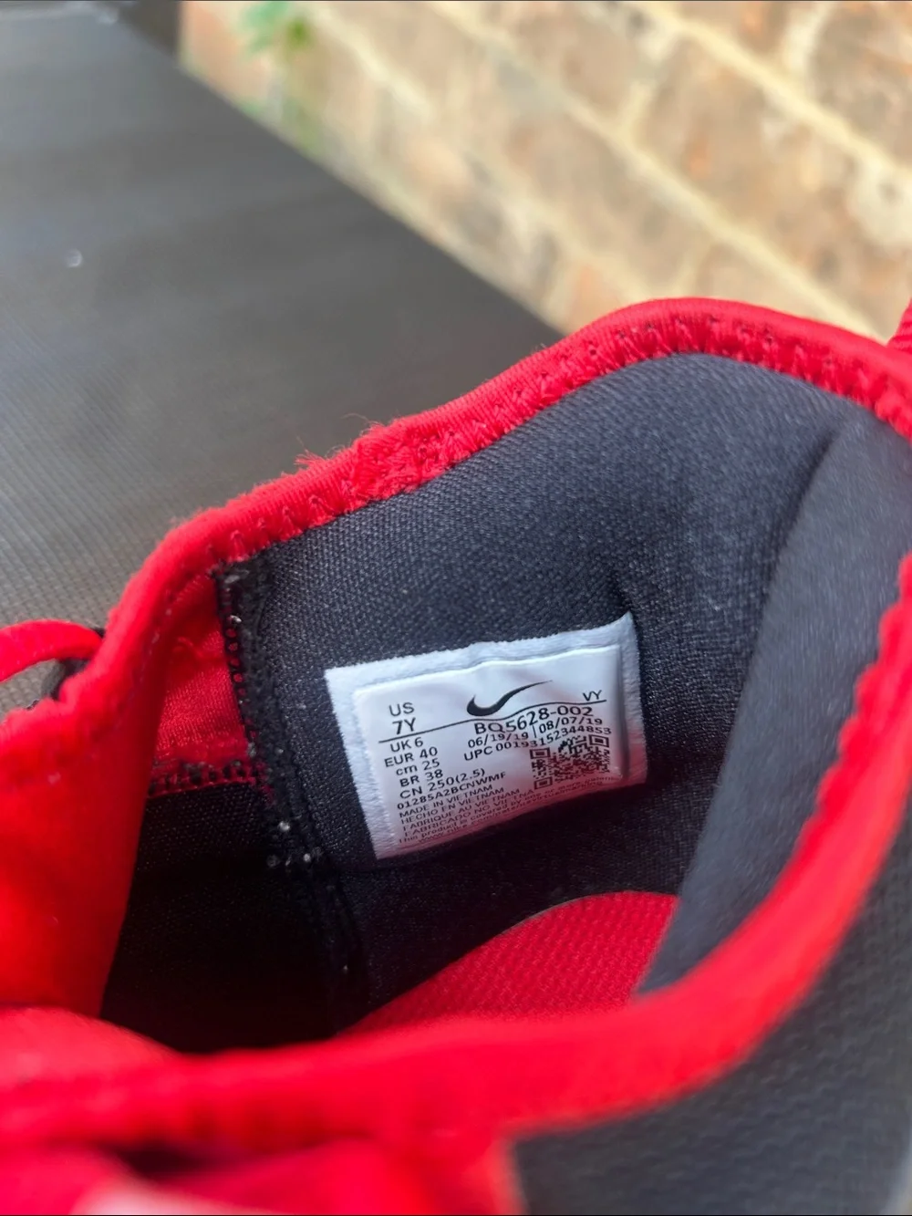 Nike Kids Red and Black Sneakers